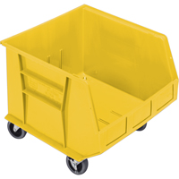 Mobile Bin, 14" H x 16-1/2" W x 18" D, 75 lbs. Capacity, Yellow Seaboard Timber Mart
