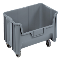 Mobile Giant Stack Container, 12-7/16" H x 19-7/8" W x 15-1/4" D, 250 lbs. Capacity, Grey Seaboard Timber Mart