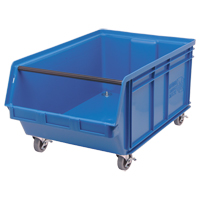Mobile MAGNUM Bin, 14-7/8" H x 18-3/8" W x 29" D, 150 lbs. Capacity, Blue Seaboard Timber Mart