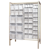 Free-Standing Tip-Out Bins Slider System, 51-1/4" W x 26" D x 77" H, 101 Drawers Seaboard Timber Mart