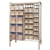 Free-Standing Tip-Out Bins Slider System, 51-1/4" W x 26" D x 77" H, 101 Drawers Seaboard Timber Mart