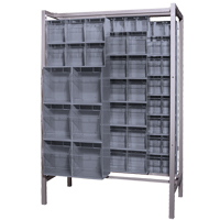 Free-Standing Tip-Out Bins Slider System, 51-1/4" W x 26" D x 77" H, 101 Drawers Seaboard Timber Mart