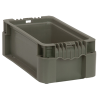 Collapsible Stacking Container, 7" W x 12" D x 5" H, Grey Seaboard Timber Mart