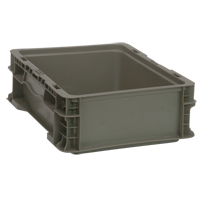 Collapsible Stacking Container, 15" W x 12" D x 5" H, Grey Seaboard Timber Mart