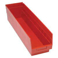 Bacs en plastique pour &eacute;tag&egrave;res Store More, 6-5/8" la x 6" H x 23-5/8" p, Rouge, Capacit&eacute; 90 lb Seaboard Timber Mart