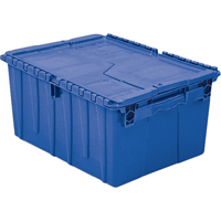 Flipak&reg; Polyethylene Plastic (PE) Distribution Containers, 21.8" x 15.2" x 12.9", Blue Seaboard Timber Mart