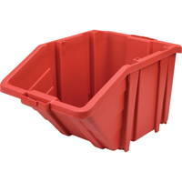 Jumbo Plastic Bin, 15-1/2" W x 13" H x 25" D, Red, 200 lbs. Capacity Seaboard Timber Mart