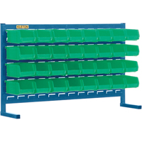 Louvered Rack with Bins, 32 Bins, 36" W x 8-1/4" D x 22" H Seaboard Timber Mart