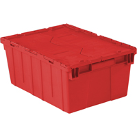 Contenants de distribution Flipak en plastique poly&eacute;thyl&egrave;ne (PE), 21,9" x 15,2" x 9,3", Rouge Seaboard Timber Mart