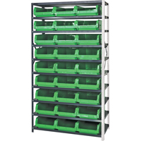 Shelving Unit with Stacking Bins, Steel, Magnum Bin, 650 lbs. Capacity, 42" W x 76" H Seaboard Timber Mart