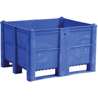 Pallet Container, 40"/47.25" D x 48"/39.4" W x 29"/29.1" H, 1543 lbs./2650 lbs. Capacity, Blue Seaboard Timber Mart