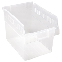 Store-Max Shelf Bins, 8-3/8" W x 8" H x 11-5/8" D, Clear, 44 lbs. Capacity Seaboard Timber Mart