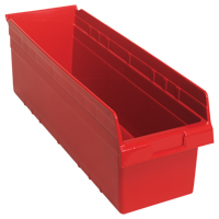 Bacs pour &eacute;tag&egrave;re Store-Max, 8-3/8" la x 8" H x 23-5/8" p, Rouge, Capacit&eacute; 68 lb Seaboard Timber Mart