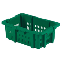Contenant en plastique Stack-N-Nest pour la manutention des aliments, 16" x 23,9" x 8,8", Vert Seaboard Timber Mart