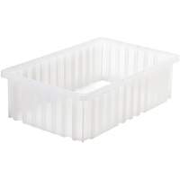 Contenant Divider Box, Plastique, 16,5" la x 10,875" p x 5" h, Gris Seaboard Timber Mart