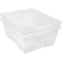 Plastic Latch Container, 15.875" W x 21" D x 7.75" H, Clear Seaboard Timber Mart