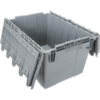 Contenant de distribution en plastique avec dessus basculant, 21,65" x 15,5" x 12,5", Gris Seaboard Timber Mart