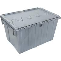 Contenant de distribution en plastique avec dessus basculant, 21,65" x 15,5" x 12,5", Gris Seaboard Timber Mart