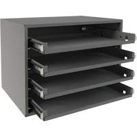 Small Bearing Rack, Steel, 4 Slots, 15-9/16" W x 11-7/8" D x 11-5/16" H, Grey Seaboard Timber Mart