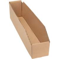 Boîtes profondes en carton ondul&eacute;, 1-7/8" la x 17-1/8" p x 4-1/2" h, Beige Seaboard Timber Mart