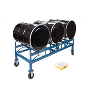 Drum Stacking Rack, 3 Drums, 2400 lbs. Capacity, 71-1/2" W x 30" D x 12-1/2" H Seaboard Timber Mart