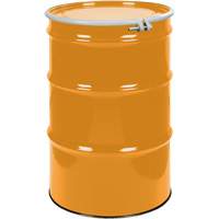 Steel Drums, 55 US gal (45 imp. gal.), Unlined, Orange, Open Top, UN1A2/Y1.5/150, 16 Gauge Seaboard Timber Mart