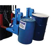 Manipulateur de barils MORSPEED 1500 pour chariot &eacute;l&eacute;vateur, Pour 55 gal. US (45 gal. imp.) Seaboard Timber Mart