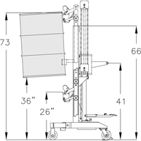 Ergonomic Drum Handler High Reach - DM-1100-HR, 30 - 85 US Gal. (25 - 70 Imperial Gal.) Seaboard Timber Mart