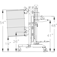 Ergonomic Drum Handler Scale Model - DM-1100-S, 30 - 85 US Gal. (25 - 70 Imperial Gal.) Seaboard Timber Mart
