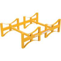 Porte-barils empilable en acier, 2 barils, Capacit&eacute; de 1600 lb, 45-1/2" la x 29-7/8" p x 12-3/4" h Seaboard Timber Mart