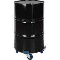 Drum Dolly, Steel, 1400 lbs. Capacity, 24" Diameter, Blue Elastic Casters Seaboard Timber Mart