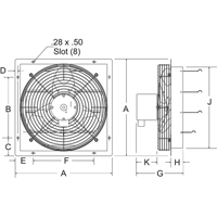 Ventilateurs d'&eacute;vacuation &agrave; volets, 3" p x 24" ha Seaboard Timber Mart