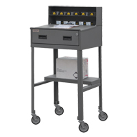 Shop Desk, 23" W x 20" D x 47-3/4" H, Grey Seaboard Timber Mart