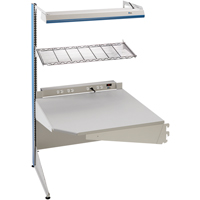 Postes de travail modulaires ergonomiques - Exemples de configurations - A-SC Ajouts de coin &agrave; un c&ocirc;t&eacute;, 36" la x 28" p x 84" h, Ajout de coin &agrave; un c&ocirc;t&eacute; Seaboard Timber Mart