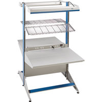 Postes de travail modulaires ergonomiques - Exemples de configurations - A-DC Ajouts de coin &agrave; deux c&ocirc;t&eacute;s, 36" la x 56" p x 84" h, Ajout de coin &agrave; deux c&ocirc;t&eacute;s Seaboard Timber Mart