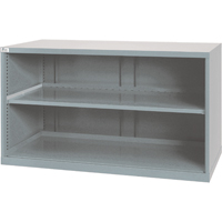 Shelf Cabinets, Steel, 33-1/2" H x 56-1/2" W x 28-1/2" D, Light Grey Seaboard Timber Mart