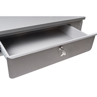 Wall-Mounted Shop Desk, 34-1/2" W x 28" D x 31" H, Grey Seaboard Timber Mart