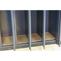 Locker Base Insert, Fits Locker Size 12" x 18", Light Grey, Plastic Seaboard Timber Mart