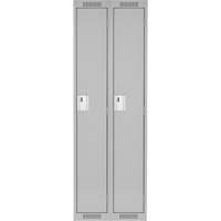Clean Line Lockers, Bank of 2, 24" x 18" x 72", Steel, Grey, Rivet (Assembled) Seaboard Timber Mart