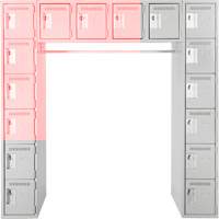 Assembled Archettes Clean Line Economy Lockers, 16 -tier, Bank of 3, 18" x 72" x 12", Steel Seaboard Timber Mart