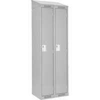 Clean Line Lockers, Bank of 2, 24" x 12" x 78", Steel, Grey, Rivet (Assembled) Seaboard Timber Mart