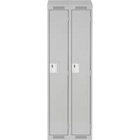 Clean Line Lockers, Bank of 2, 24" x 12" x 78", Steel, Grey, Rivet (Assembled) Seaboard Timber Mart
