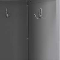 Clean Line Lockers, 3 -tier, 12" x 12" x 76", Steel, Charcoal, Rivet (Assembled) Seaboard Timber Mart