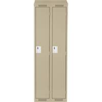 Clean Line Lockers, Bank of 2, 24" x 12" x 78", Steel, Beige, Rivet (Assembled) Seaboard Timber Mart