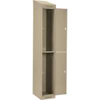 Clean Line Lockers, 2 -tier, Bank of 3, 36" x 18" x 78", Steel, Beige, Rivet (Assembled) Seaboard Timber Mart