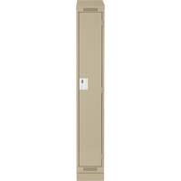 Clean Line Lockers, 15" x 18" x 82", Steel, Beige, Rivet (Assembled) Seaboard Timber Mart