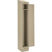Clean Line Lockers, Bank of 4, 48" x 18" x 82", Steel, Beige, Rivet (Assembled) Seaboard Timber Mart