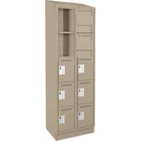 Assembled Clean Line Personal Effects Lockers, 5 -tier, Bank of 2, 15" x 82" x 24", Steel Seaboard Timber Mart