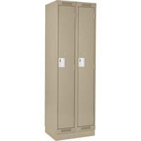 Clean Line Lockers, Bank of 2, 24" x 18" x 76", Steel, Beige, Rivet (Assembled) Seaboard Timber Mart