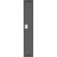 Clean Line Lockers, 15" x 18" x 72", Steel, Charcoal, Rivet (Assembled) Seaboard Timber Mart